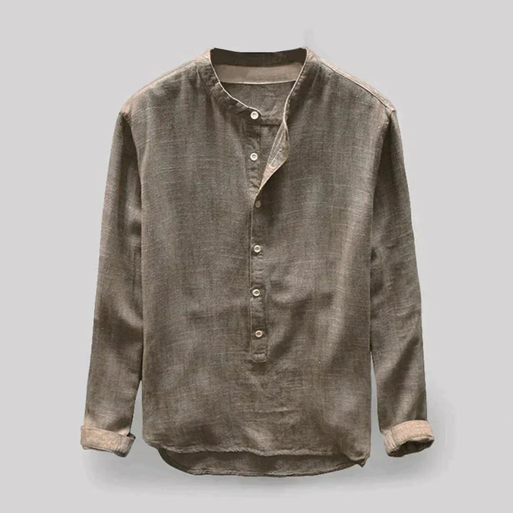 Levoire | Fermeture À Boutons Respirante Manche Longue Chemises Oxford Pour Hommes Khaki