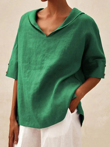 Levoire | Blouse Décontractée À Manches Courtes Pour Femmes Coupe Ample