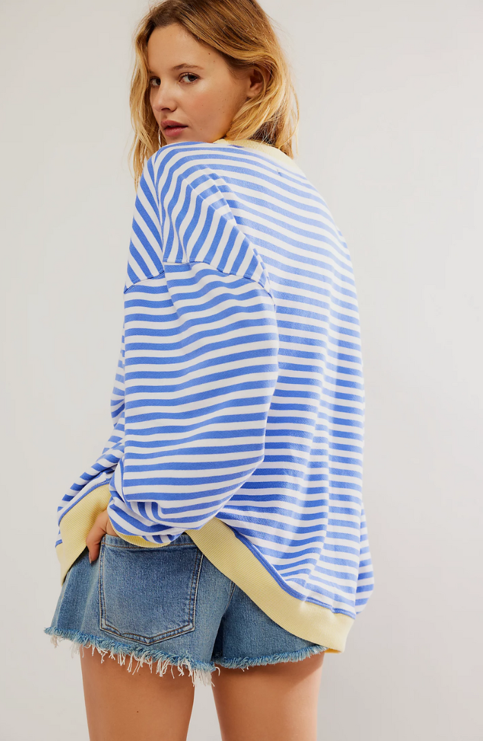 Levoire | Sweat-Shirt Coupe Ample Manches Longues Pull Rayé Vêtements Pour Femmes