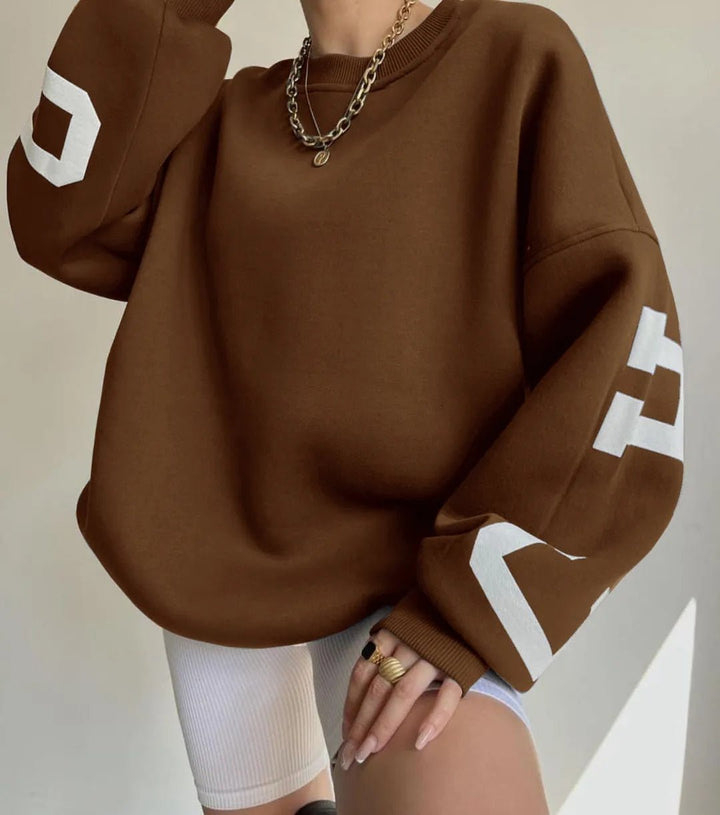 Levoire | Sweatshirt Loose Fit Chaud Pour Femmes Braun