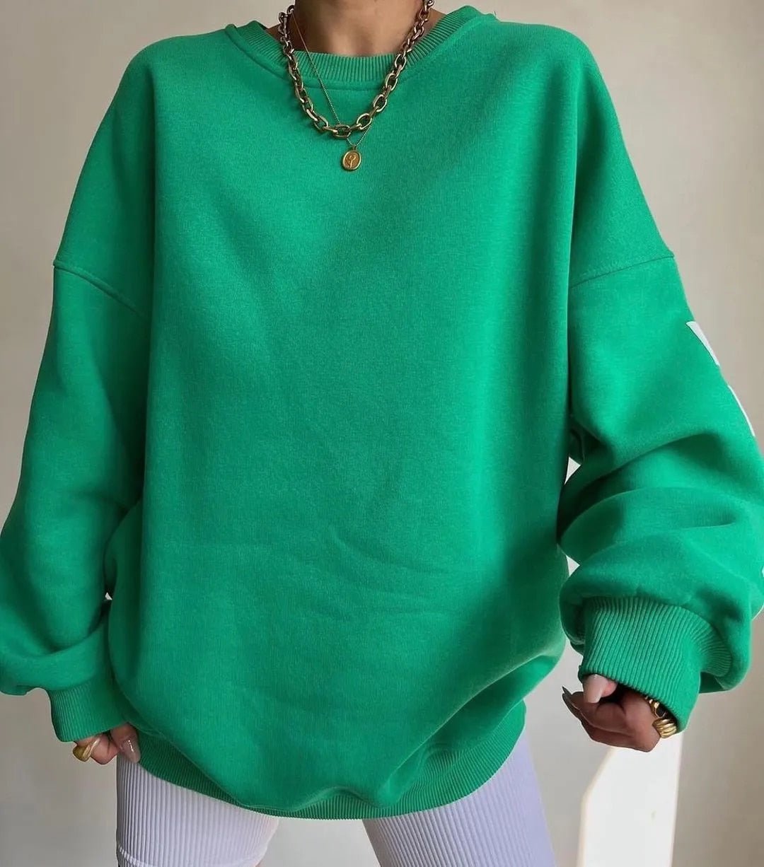 Levoire | Sweatshirt Loose Fit Chaud Pour Femmes Vert