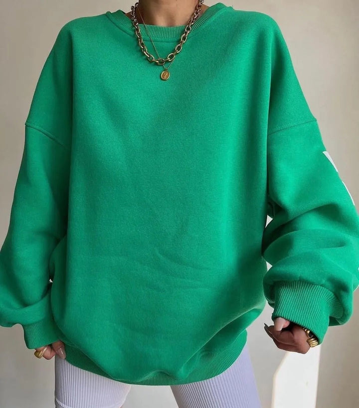 Levoire | Sweatshirt Loose Fit Chaud Pour Femmes Vert