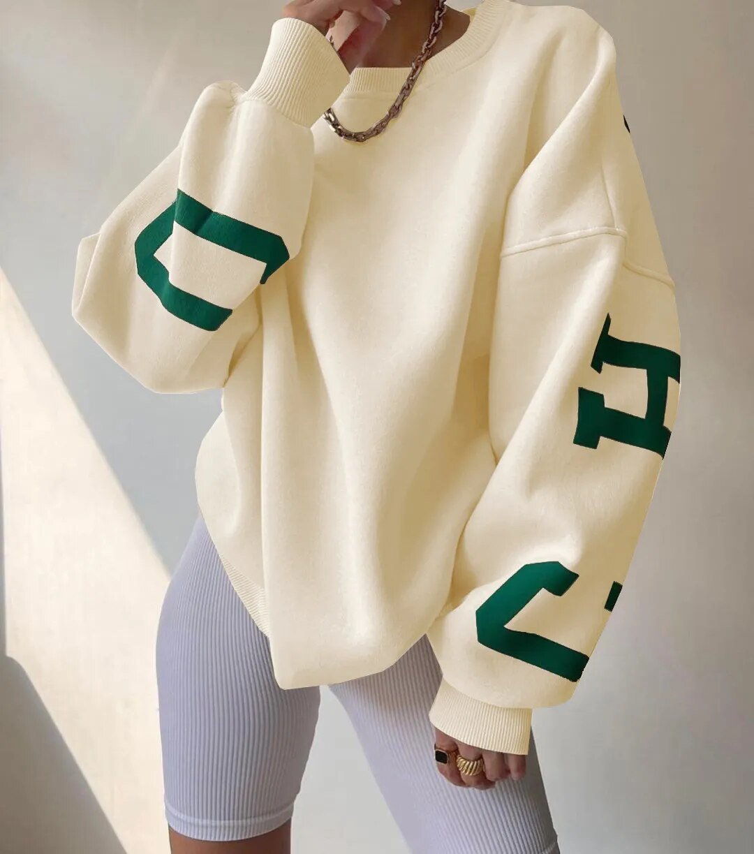 Levoire | Sweatshirt Loose Fit Chaud Pour Femmes Abricot
