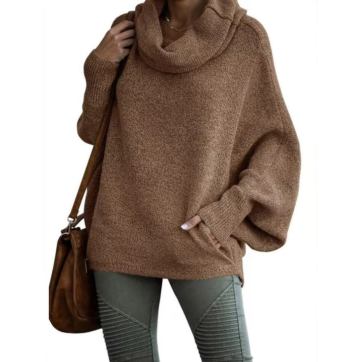 Levoire | Manches Chauve-Souris Pull À Col Roulé Pull Femmes Tricot Braun