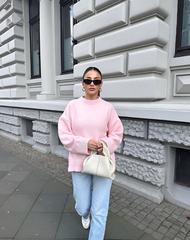 Levoire | Femmes Chaud Rose Tricot Pull