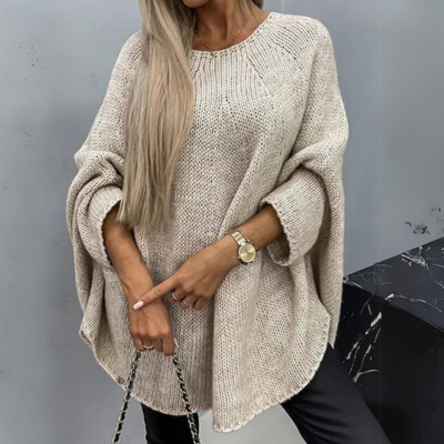 Levoire | Coupe Décontractée Pull En Tricot Confortable Femme Tricot Beige