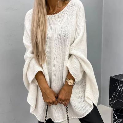 Levoire | Coupe Décontractée Pull En Tricot Confortable Femme Tricot Blanc