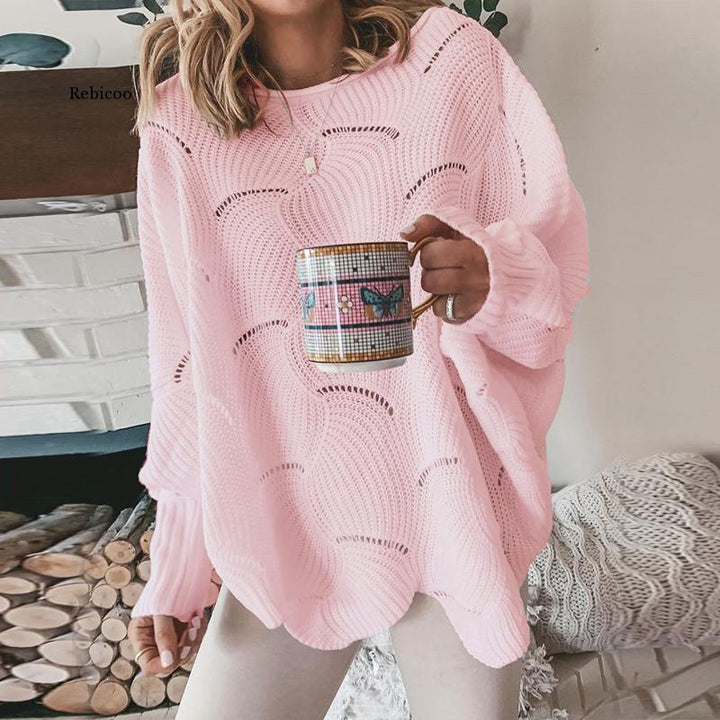 Levoire | Modèle Large Au Crochet Pull En Tricot Col Bateau Pull Rosa