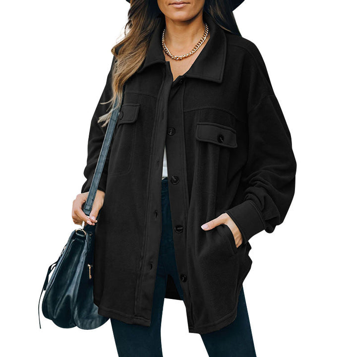 Levoire | Grande Taille Gilet En Polaire Chaud Pour Femmes Avec Boutons Noir