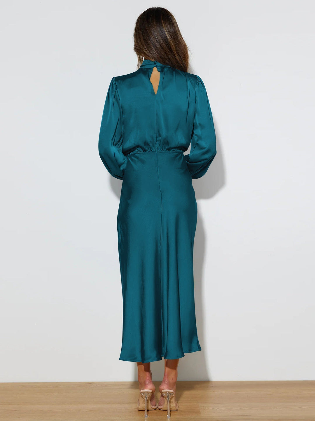 Levoire | Lei Satin Sans Manches Robe Longue