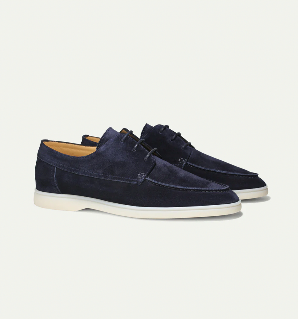 Levoire | Chaussures Derbies En Suède Chaussures Élégantes Chaussures Pour Hommes Bleu marin