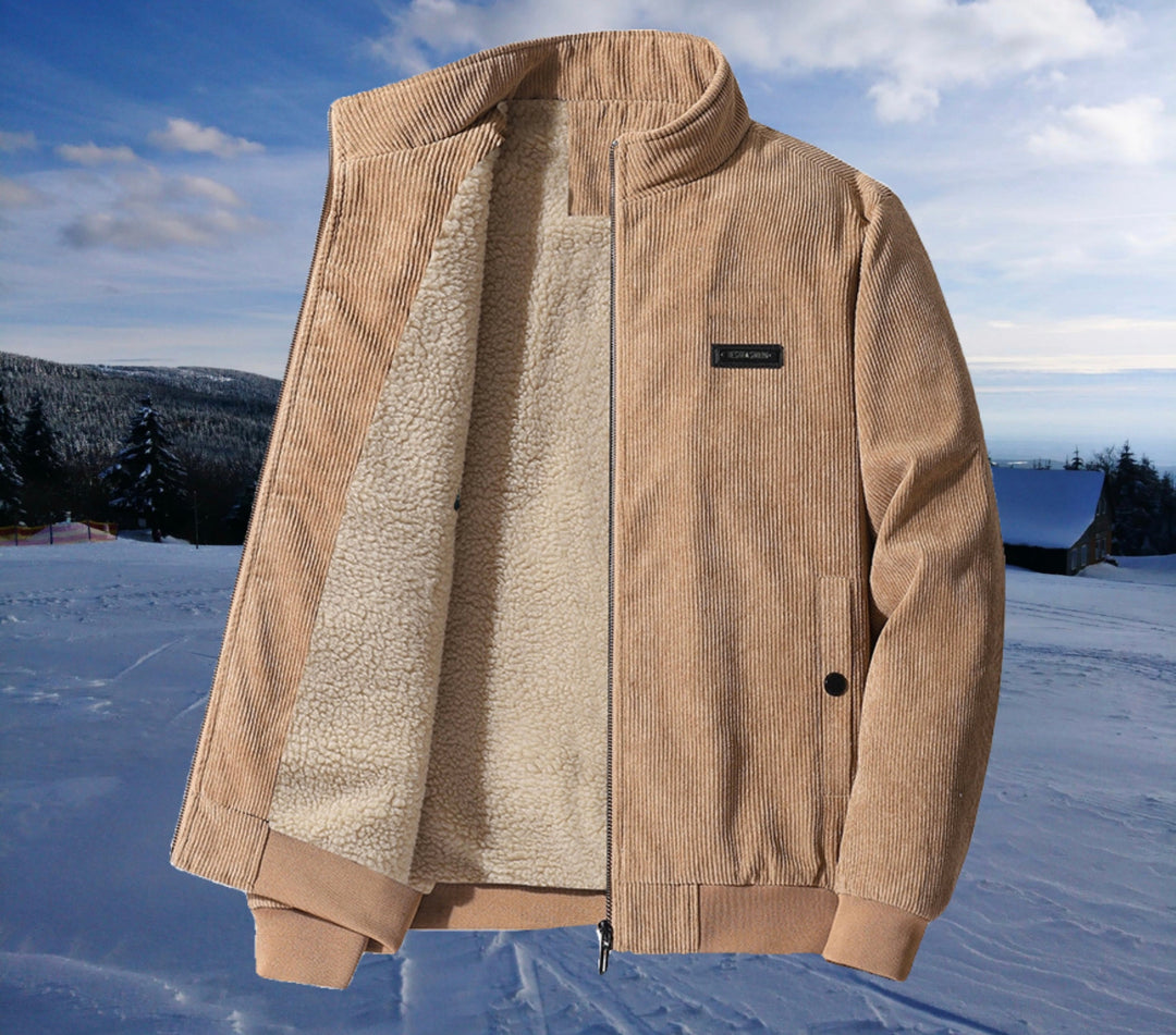 Levoire | Veste En Coton Côtelé Pour Hommes Beige