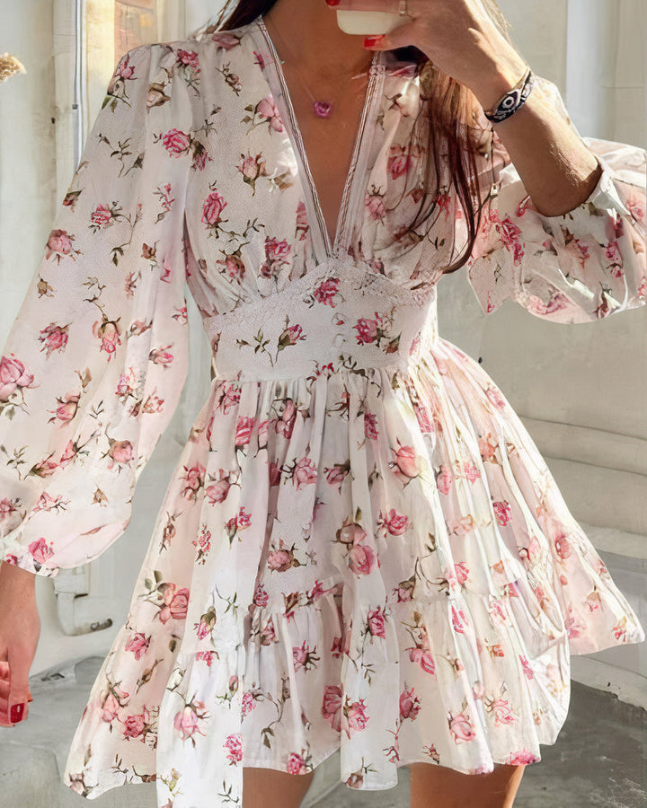 Levoire | Robe D'Été Fleuri À Manches Longues Pour Femmes