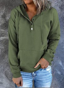Levoire | Pull Fleece Chaud Avec Capuche Et Boutons