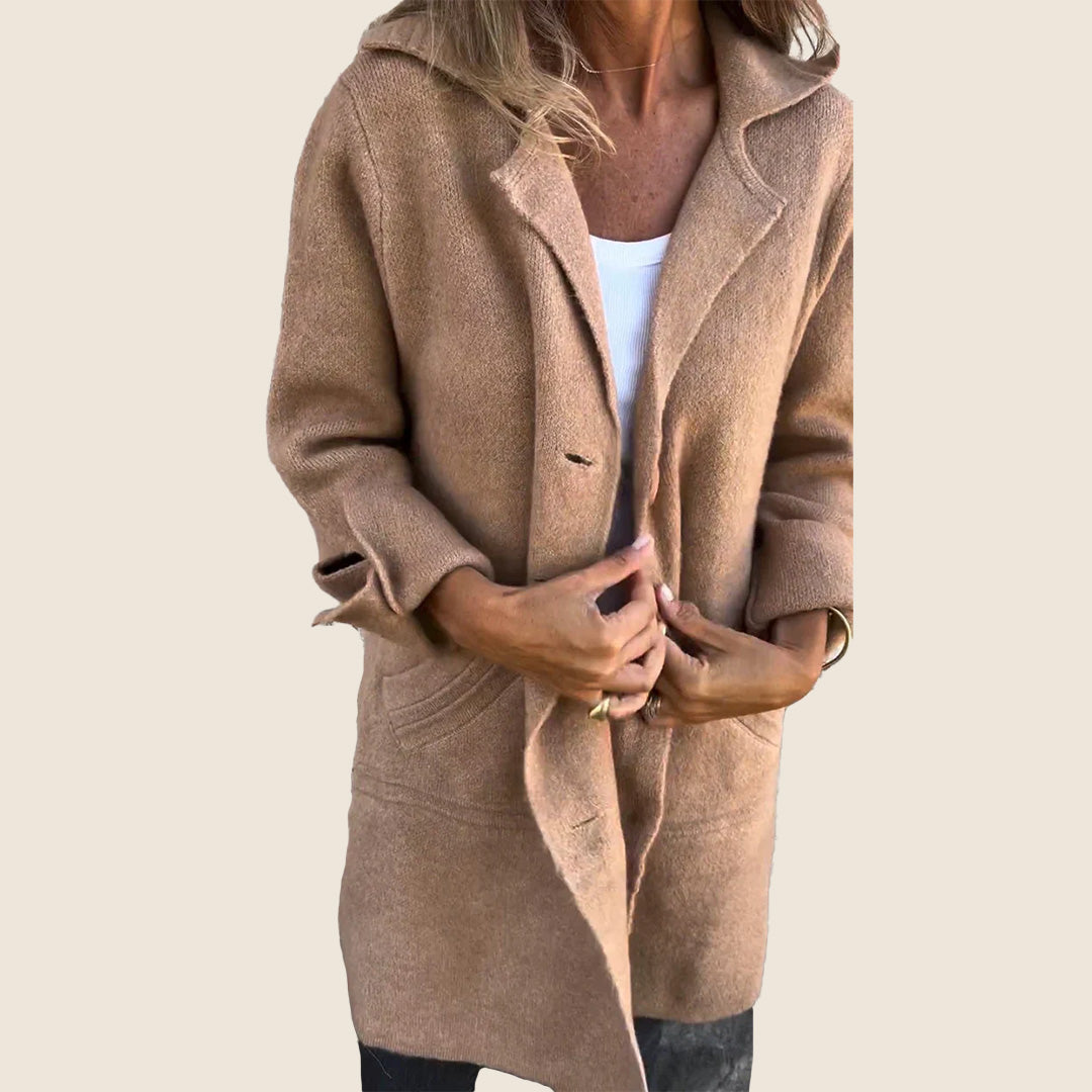 Levoire | Manteau Casual Oversize Avec Revers Kaki