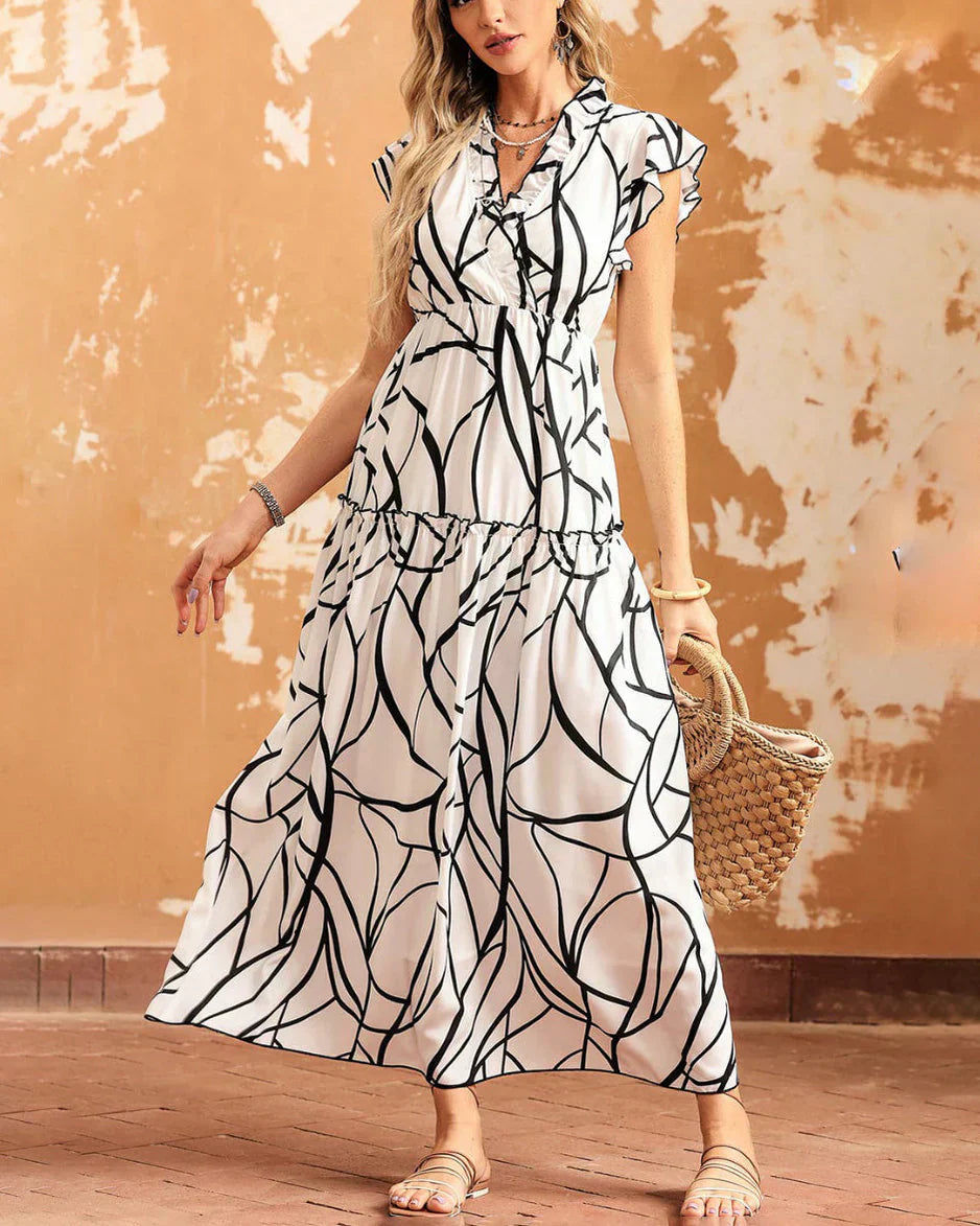 Levoire | Été Robe Classique À Manches Courtes Robe De Loisirs Légère