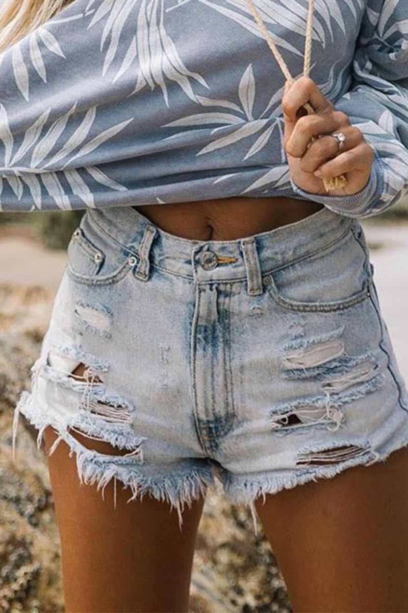 Levoire | TYYLITTELEET DENIM-Shorts Bleu