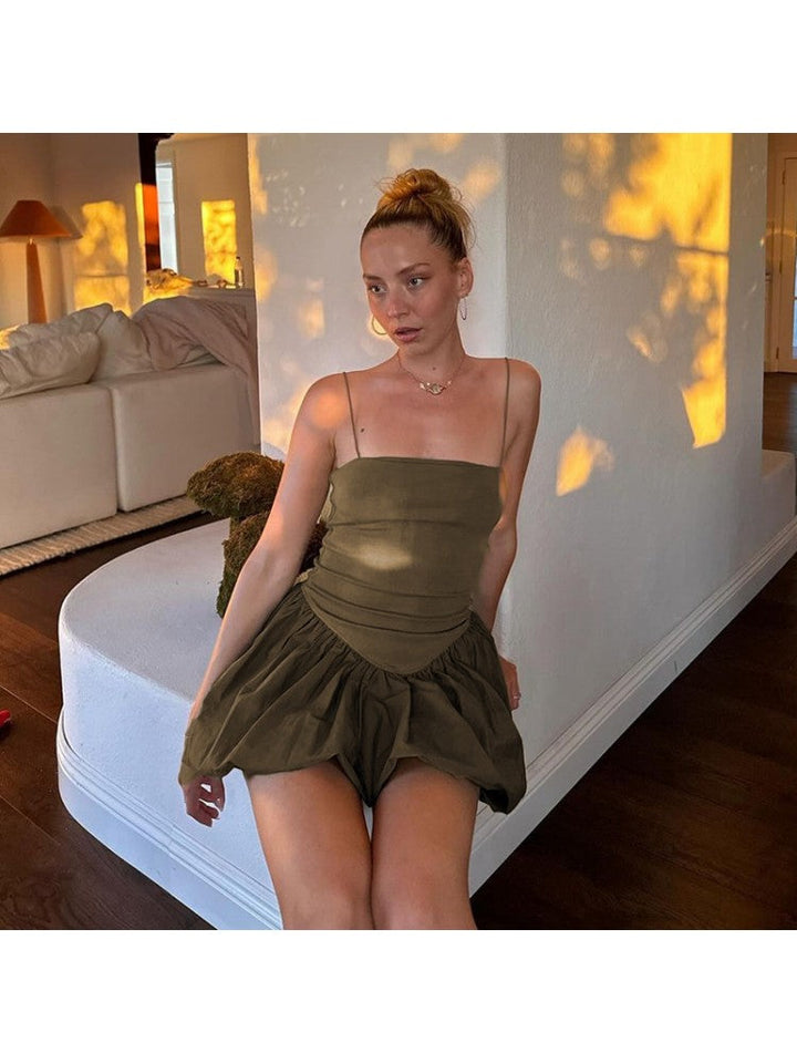 Levoire | Robe Mini Camisole Élégante Vert