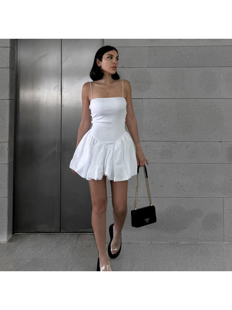 Levoire | Robe Mini Camisole Élégante Blanc