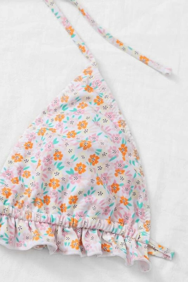 Levoire | Bikini de bain à liens triangulaires floraux