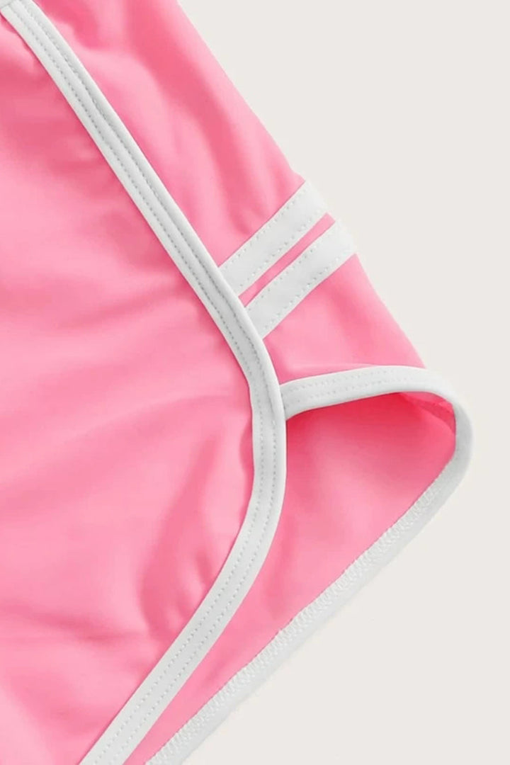 Levoire | Haut sans manches à lien contrastant avec short de bikini