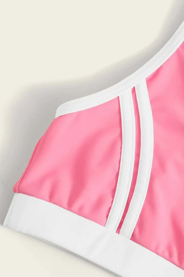Levoire | Haut sans manches à lien contrastant avec short de bikini