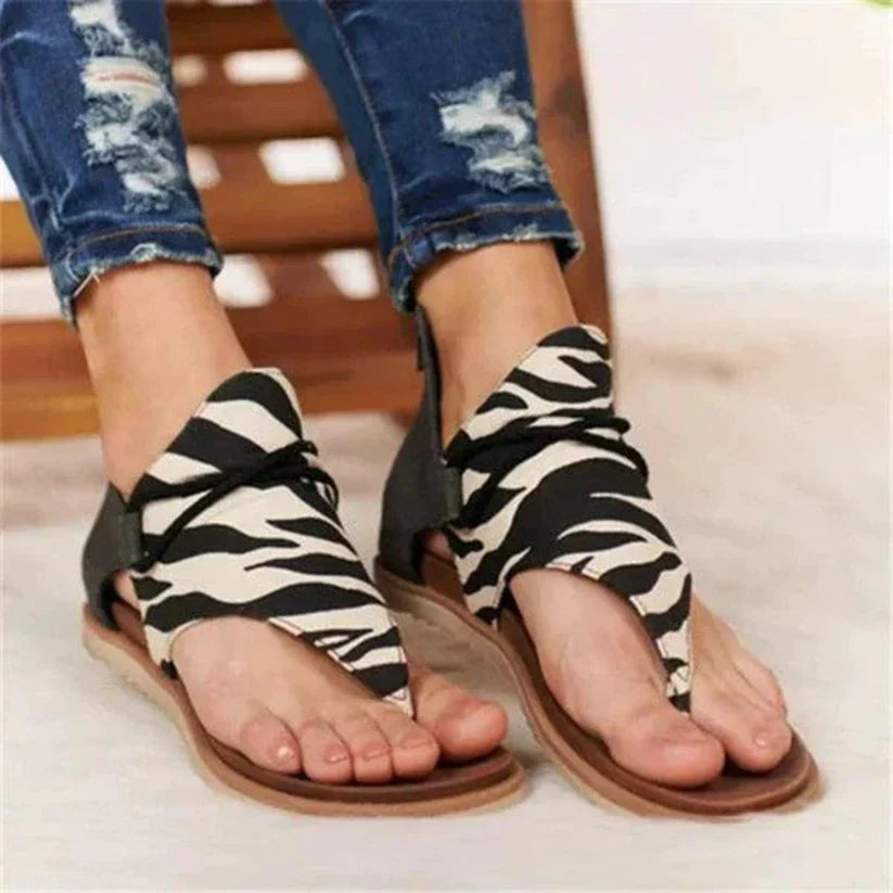 Levoire | Sandales Pour Femmes Avec Un Style Rétro Nostalgique Noir blanc