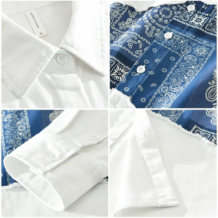 Levoire | Chemise À Motifs Decontractee Elegant Hommes