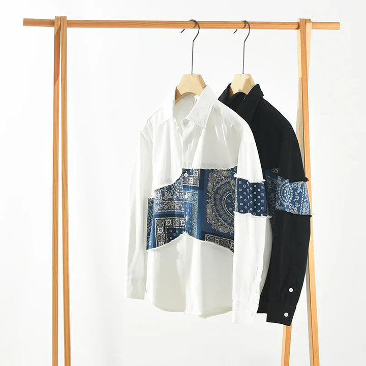 Levoire | Chemise À Motifs Decontractee Elegant Hommes