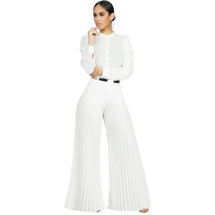 Levoire | grande robe plissée avec une couleur BLANC