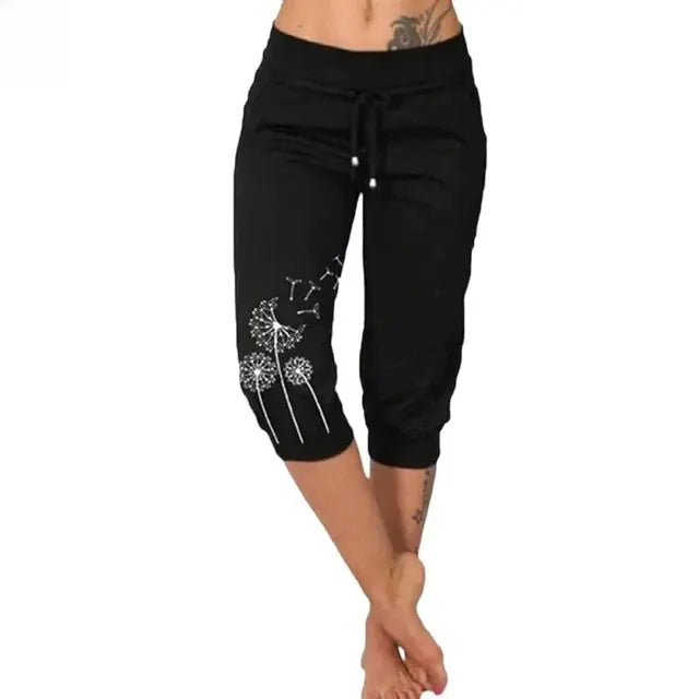 Levoire | Pantalon D'Été Confortable Trois-Quarts Noir