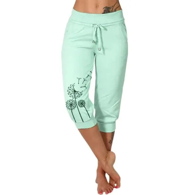 Levoire | Pantalon D'Été Confortable Trois-Quarts Vert clair