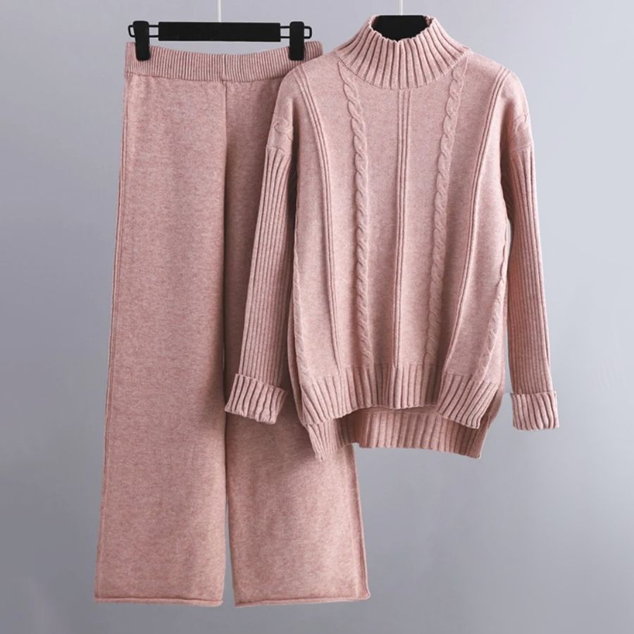 Levoire | Ensemble Pull Pantalon Tricot Femme Rosa
