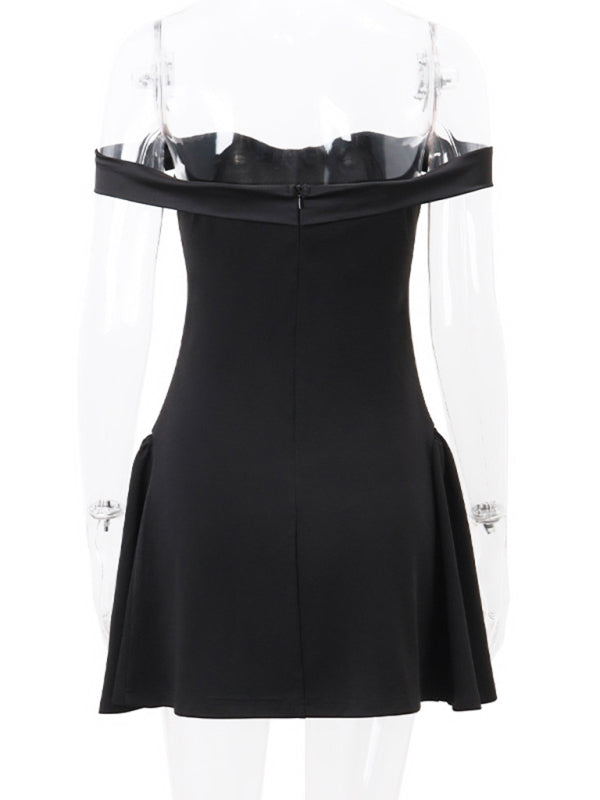 Levoire | Robe noire elégante a-ligne