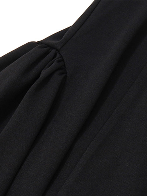 Levoire | Robe noire elégante a-ligne