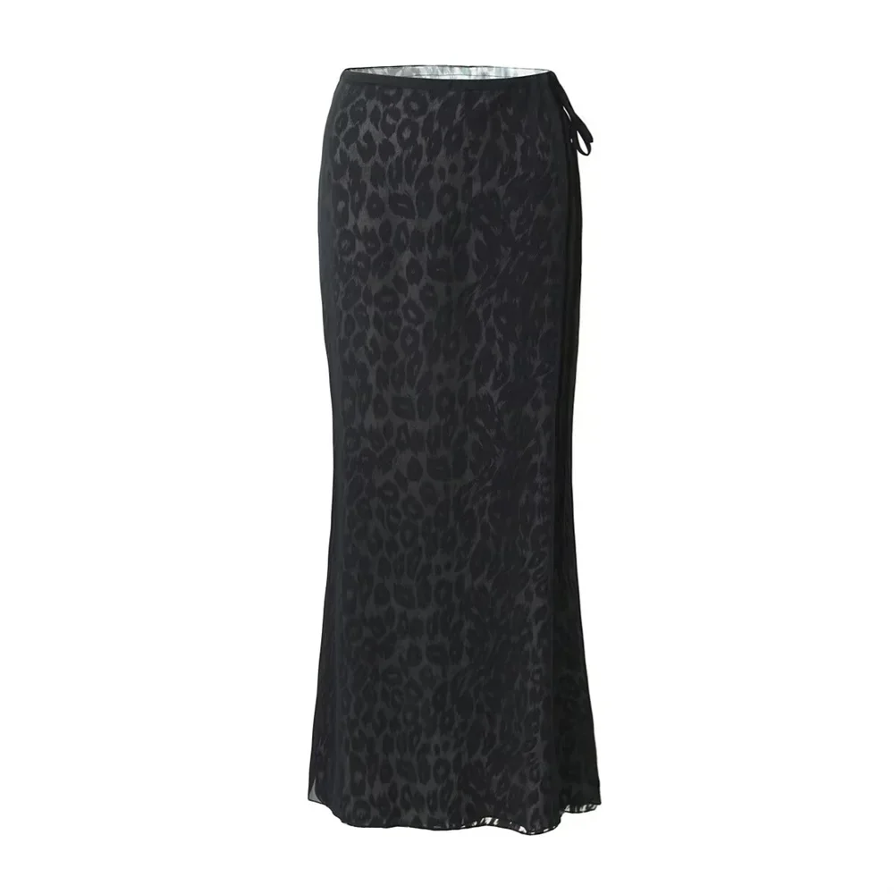 Levoire - Coupe ajustée - Motif léopard - Été Noir