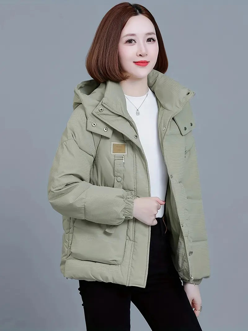 Levoire | Manteau Femme En Polaire Vert Pois