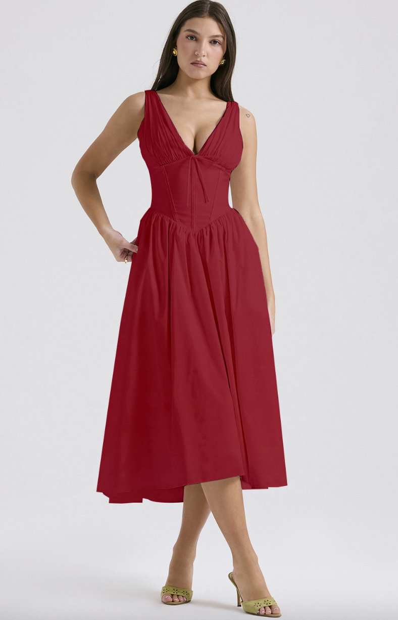 Levoire | Robe Dt Fr Looks De Loisirs Lgants Rot