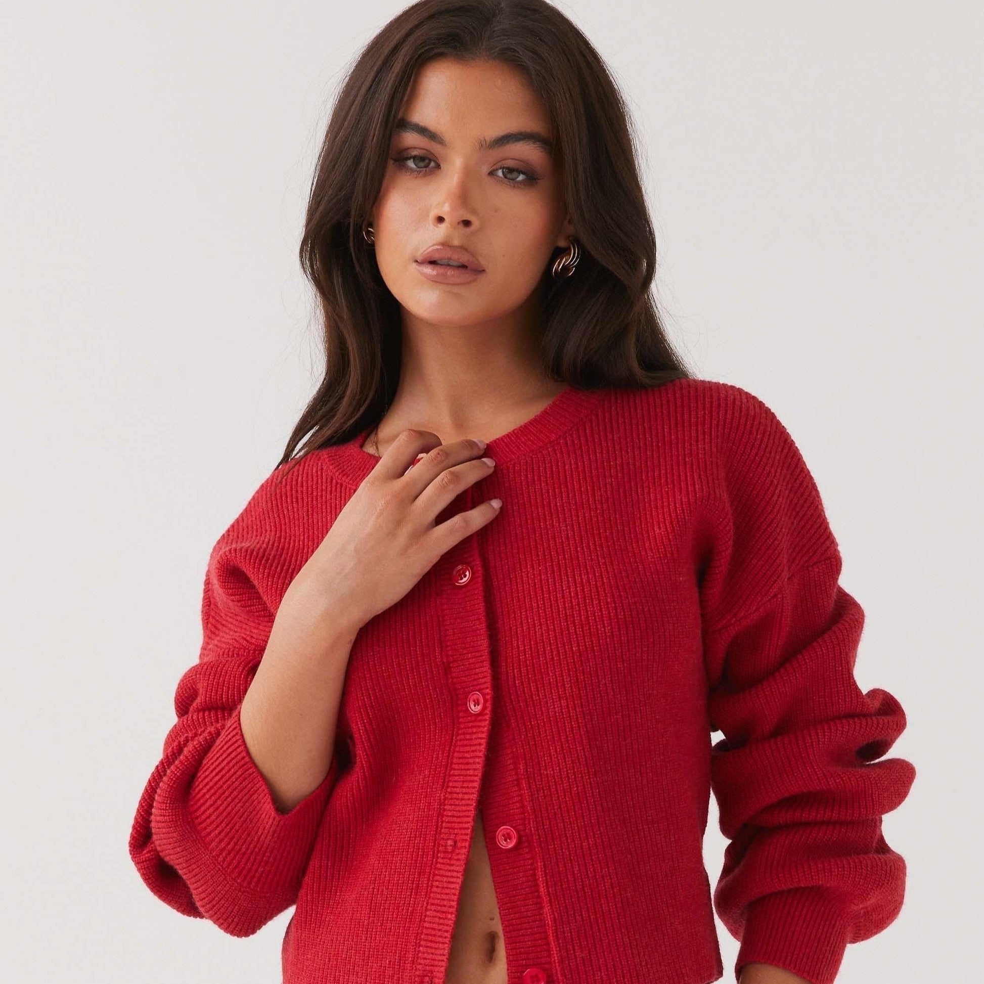 Levoire | Pull À Col Rond À Manches Longues En Tricot Avec Boutons