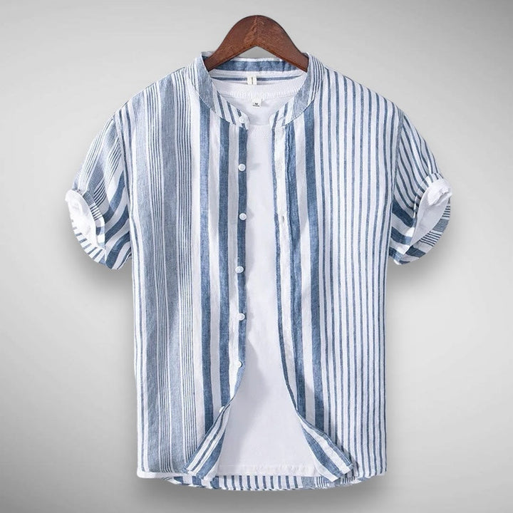Levoire | Élégante Chemise Rayée De Loisir Bleu