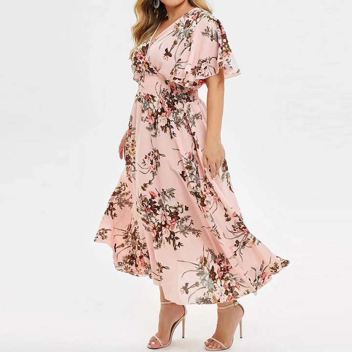 Levoire | Robe Longue Pour Femmes Fleurs Chiffon