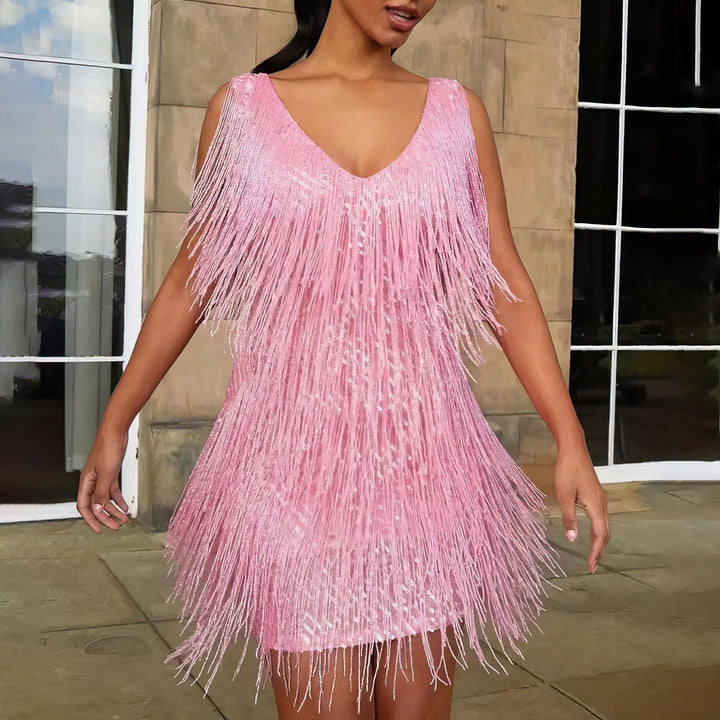 Levoire | Robe en V enchâssante pour femmes Rose