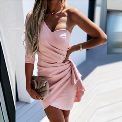 Levoire | Robe Minie À Une Épaule Pour Femmes Rosa