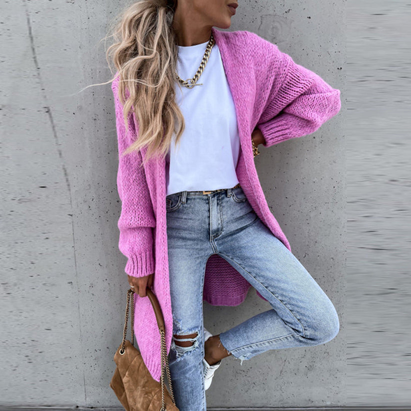 Levoire | Pull Long À Manches Longues À Coupe Large Pour Confort Et Style Rosa