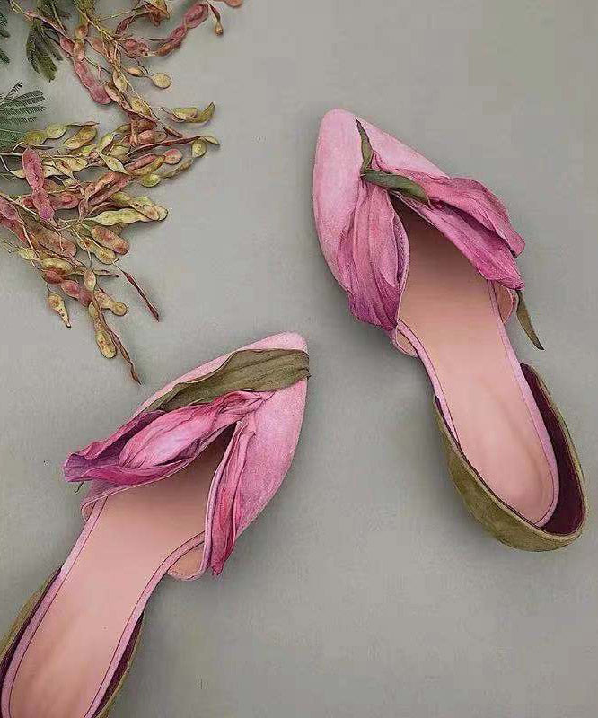 Levoire | Ballerines en dentelle fleur de rose Rosa