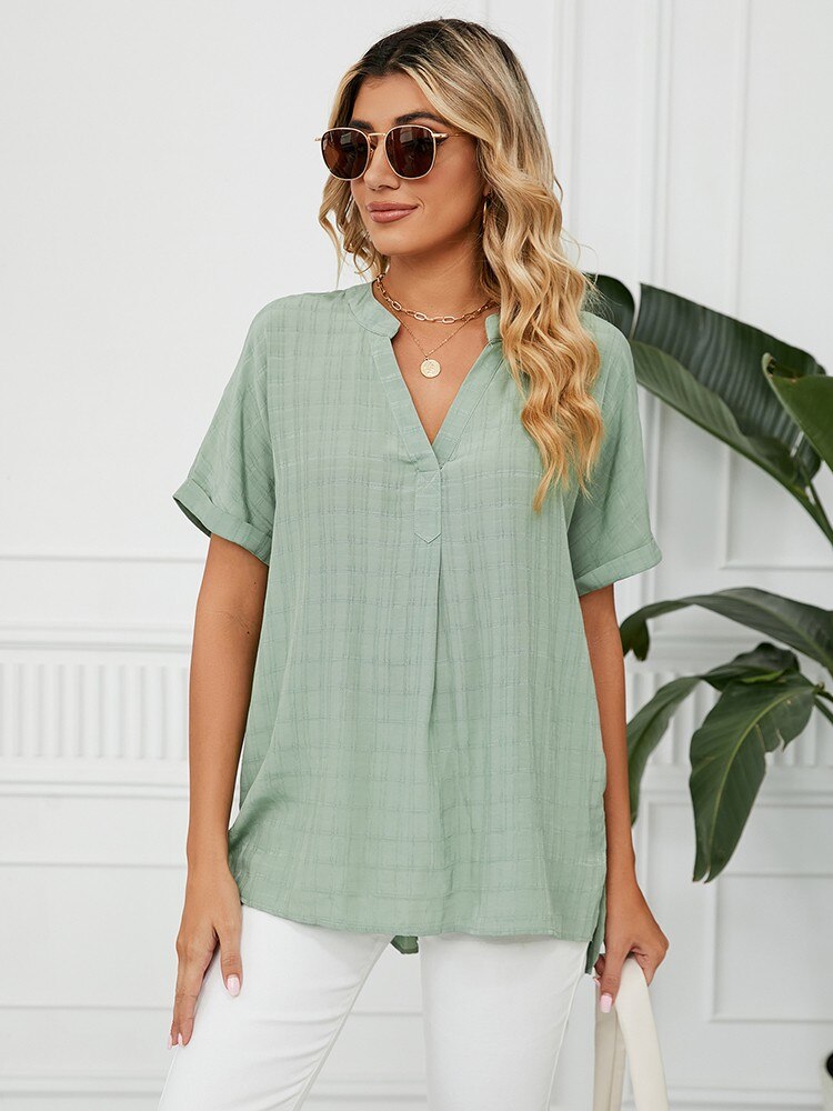 Levoire | Blouse Femme Basique - Article Mode 2024 Vert Clair