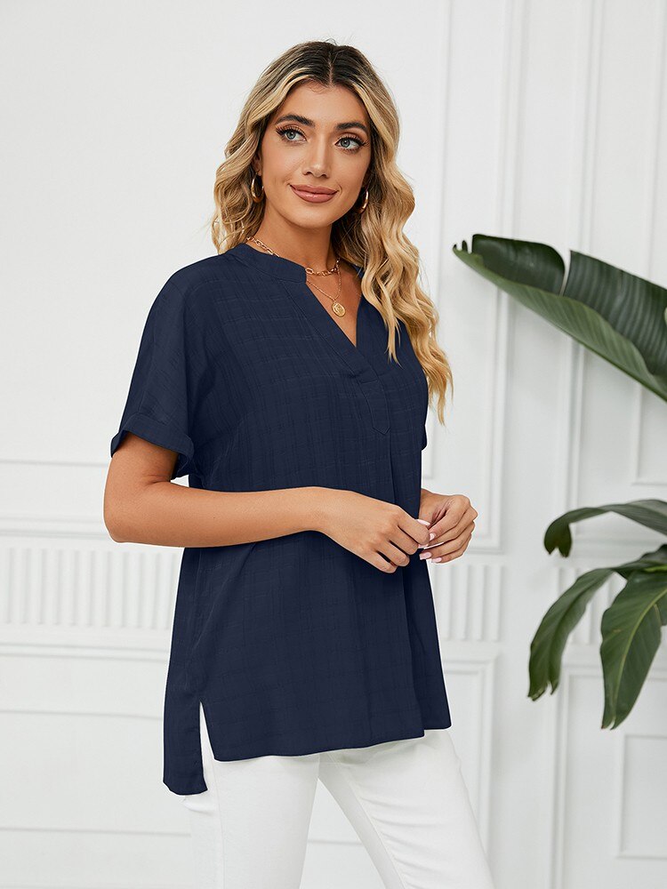 Levoire | Blouse Femme Basique - Article Mode 2024 Bleu