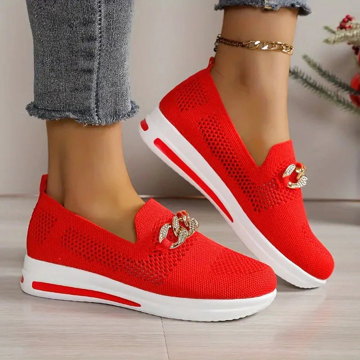 Levoire | Chaussures De Randonnée Respirantes À Enfiler Pour Femmes Rouge