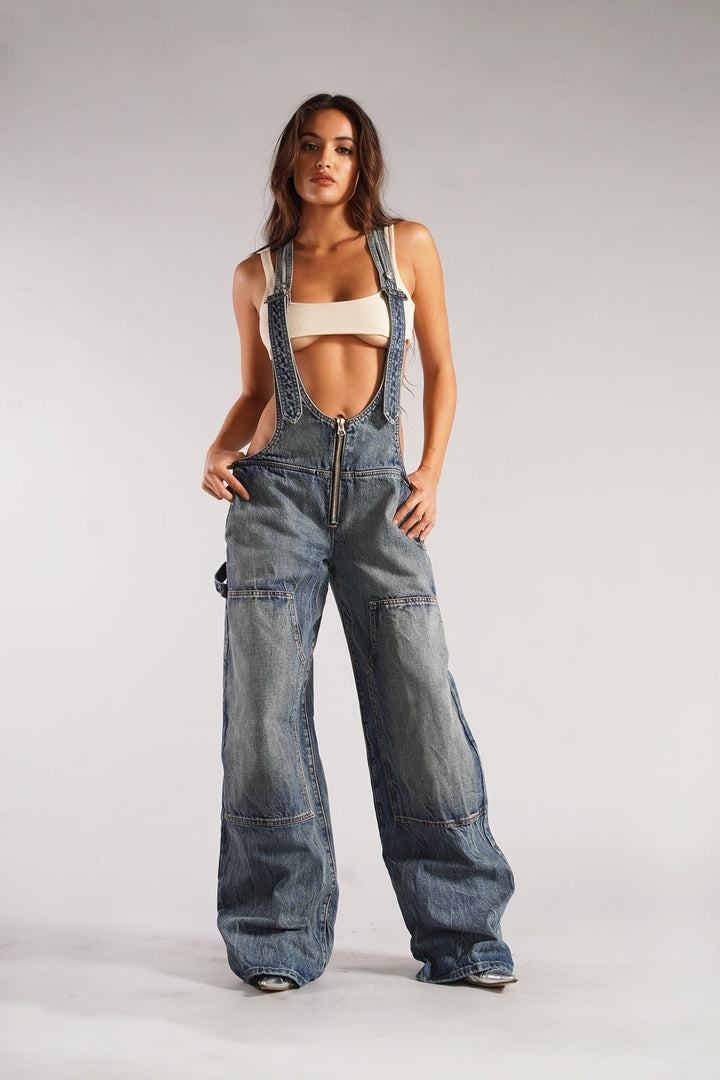 Levoire | Salopette En Denim Tiefende Blauer Denim