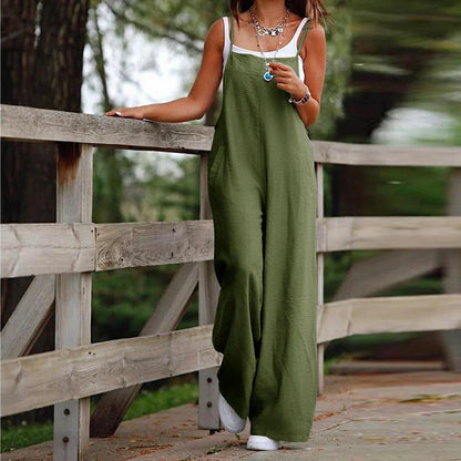 Levoire | Combinaison Confortable Et Style Pantalons Amples Femmes Vert